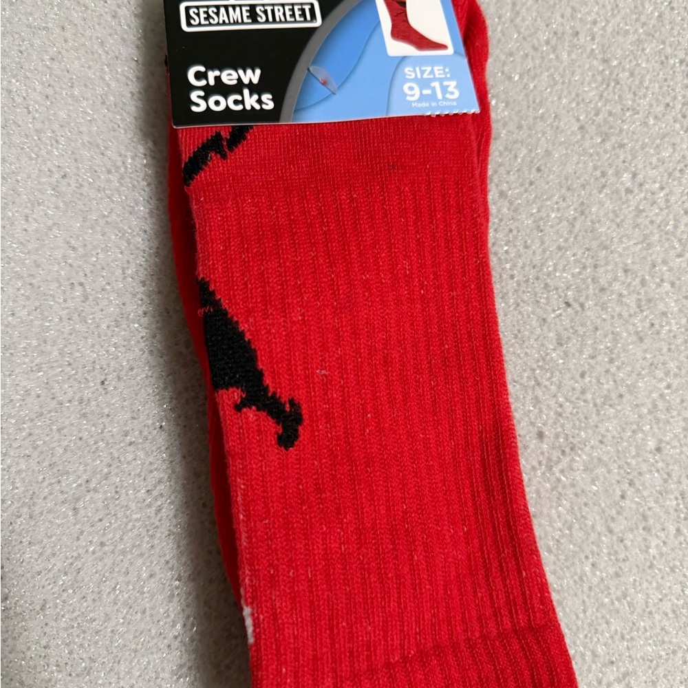 Sesame Street Elmo Red Crew Socks